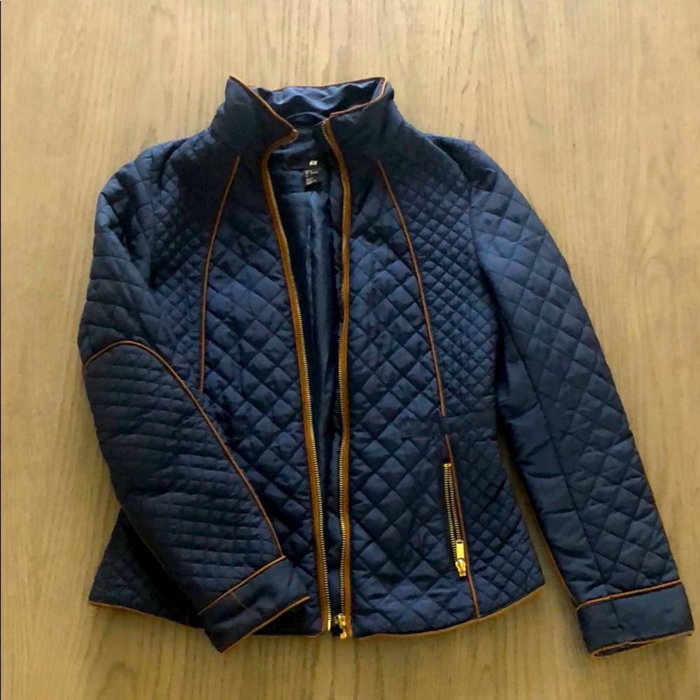 Quilted Navy Coat H&M Jacket